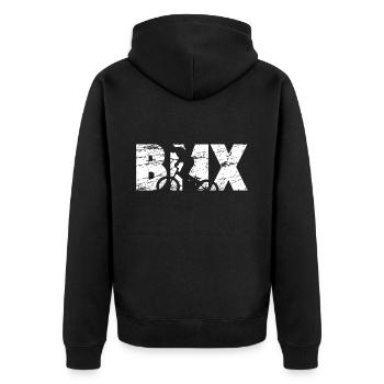 BMX - Veste à capuche bio Premium Unisexe - noir - Dos - Nico (187cm)