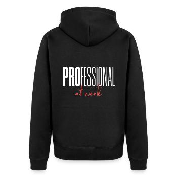 Professionnel au travail - Veste à capuche bio Premium Unisexe - noir - Dos - Nico (187cm)