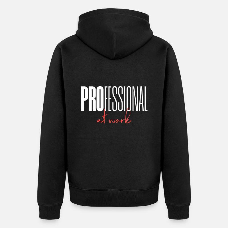 Professionnel au travail - Veste à capuche bio Premium Unisexe - noir