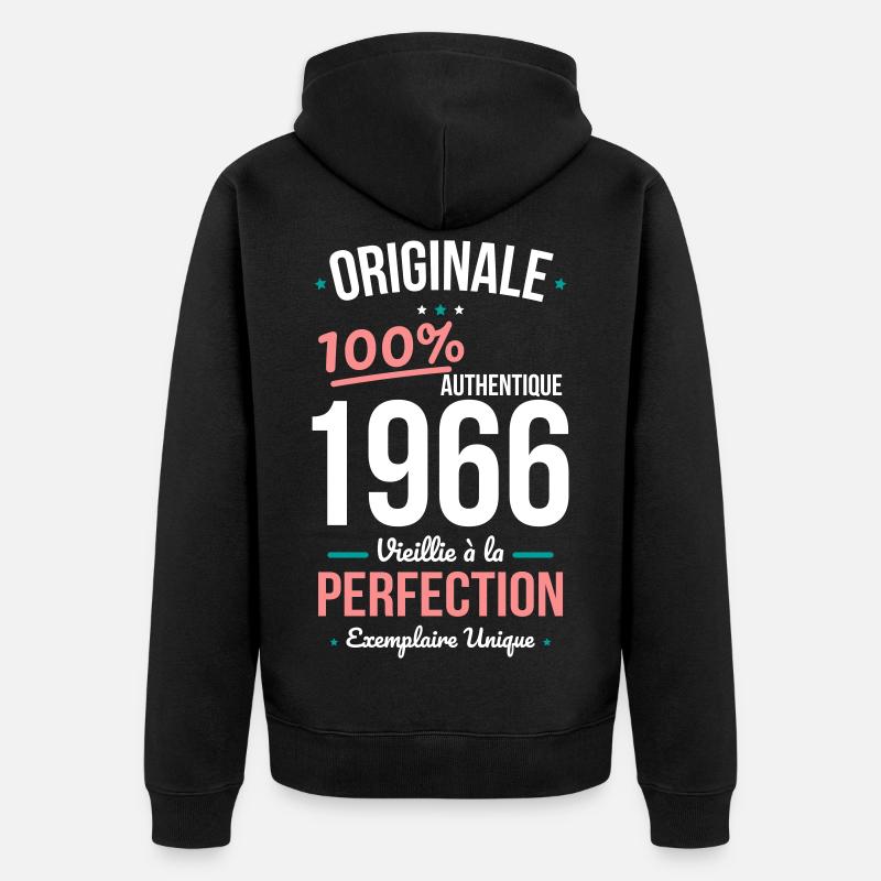 1966 – Originale – Exemplaire unique - Veste à capuche bio Premium Unisexe - noir