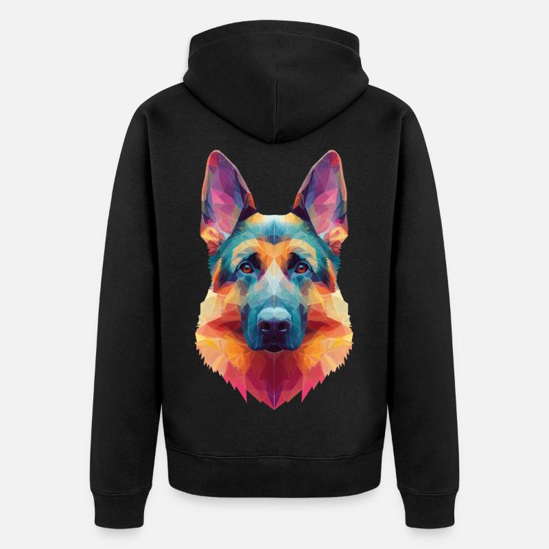 Chien de berger - Veste à capuche bio Premium Unisexe - noir