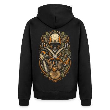 Arborists Arborists - Unisex Premium Organic Zip Hoodie - black - Back - Nico (187cm)