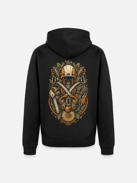 Arboristes Arboristes - Veste à capuche bio Premium Unisexe - noir