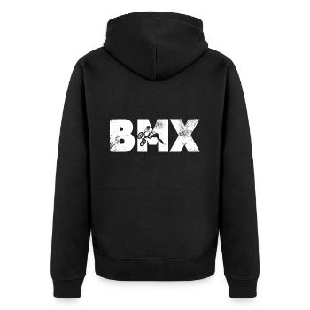 BMX - Veste à capuche bio Premium Unisexe - noir - Dos - Nico (187cm)