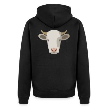 vache - Veste à capuche bio Premium Unisexe - noir - Dos - Nico (187cm)