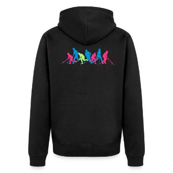 Hockey Crew Joueur - Veste à capuche bio Premium Unisexe - noir - Dos - Nico (187cm)