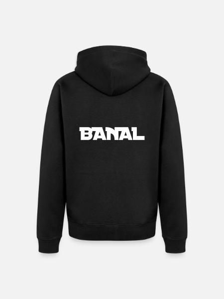 banal - Unisex Premium Bio Zip Hoodie - Schwarz