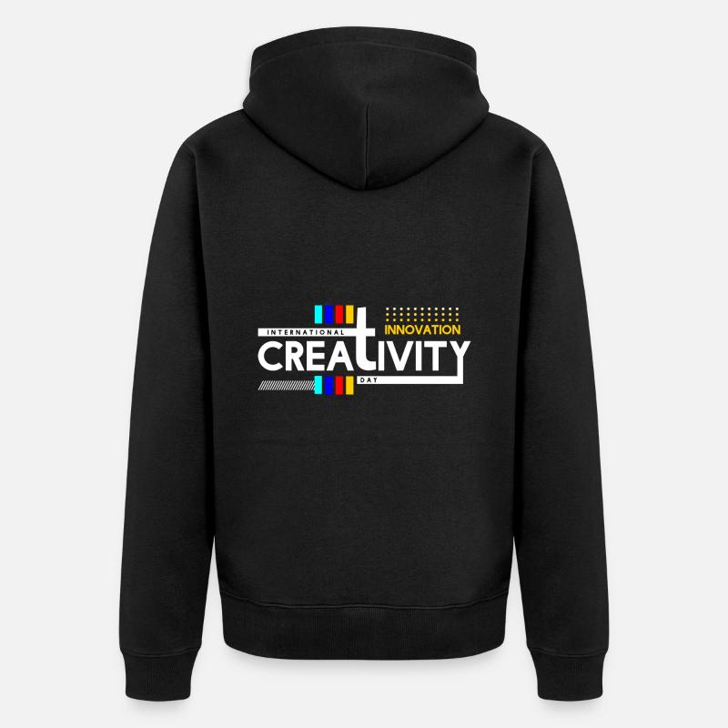 Créativité et innovation internationales 2 - Veste à capuche bio Premium Unisexe - noir