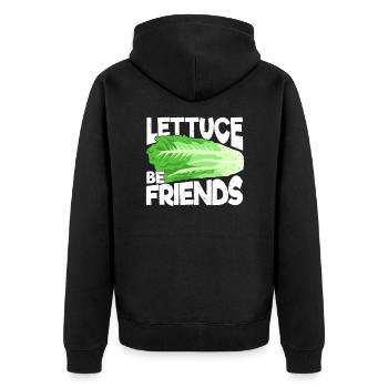 Jardin Jardinage Laitue Gardener Cadeau - Veste à capuche bio Premium Unisexe - noir - Dos - Nico (187cm)