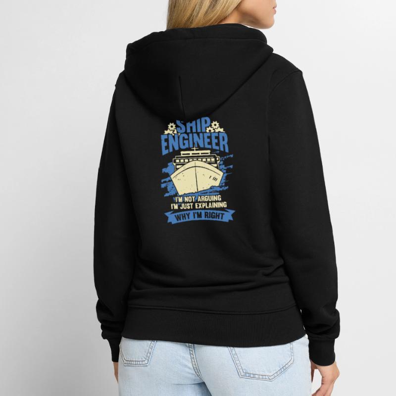Naval Engineer Naval Engineer Gift Unisex Premium Organic Zip Hoodie