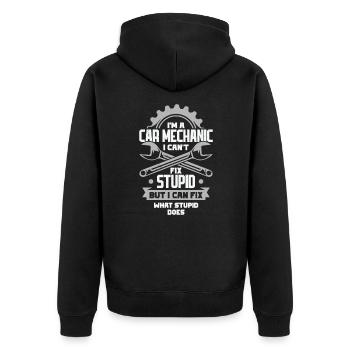 Mécanicien automobile Cadeau mécanicien automobile - Veste à capuche bio Premium Unisexe - noir - Dos - Nico (187cm)