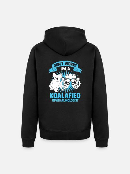 Øjenlæge Øjenlæge Øjenlæge Gave - Premium økologisk unisex-hættejakke - sort
