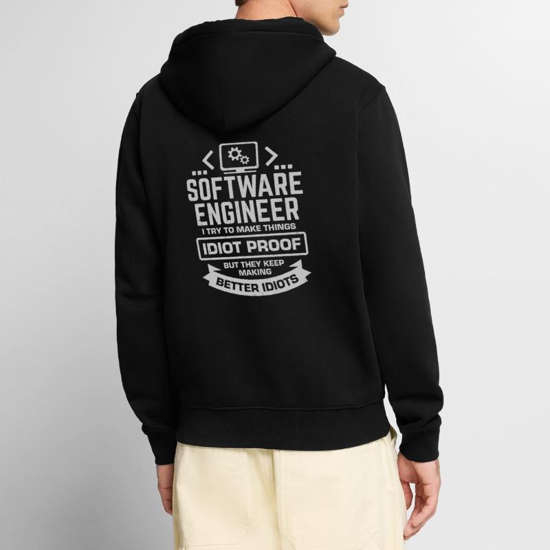 Software Engineer Software Developer Gift Unisex Premium Organic Zip Hoodie