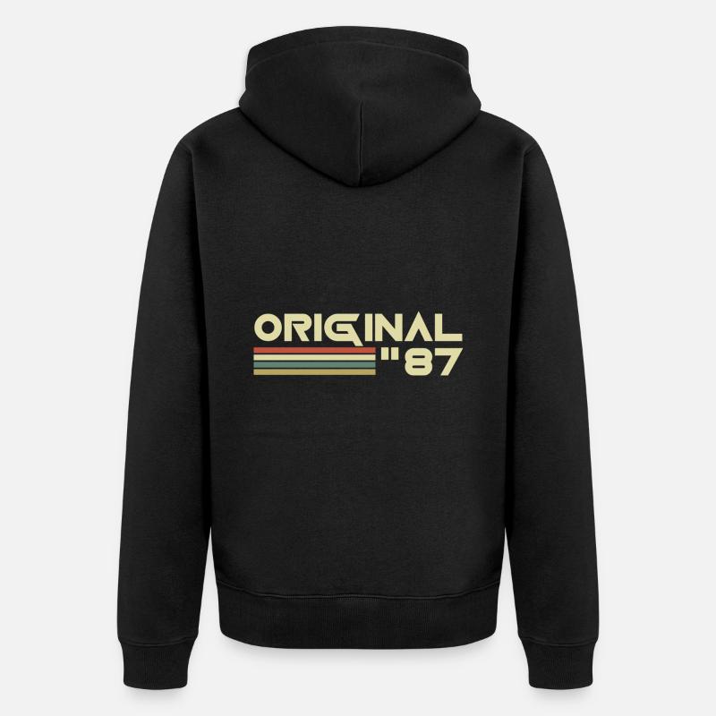1987 - Veste à capuche bio Premium Unisexe - noir