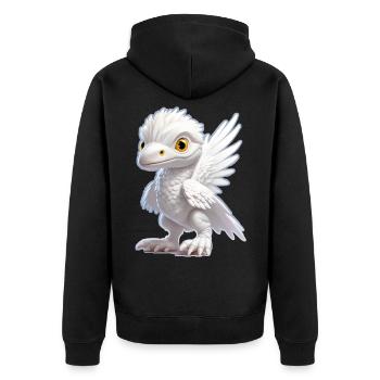 Little Dragon - Unisex Premium Bio Zip Hoodie - Schwarz - Hinten - Nico (187cm)