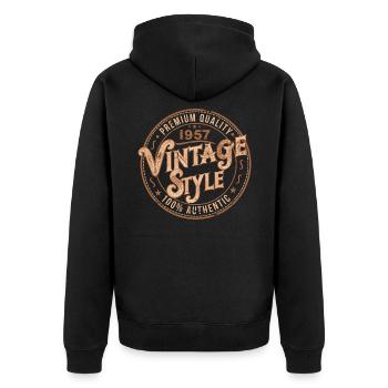 Vintage 1957 Cadeau D'anniversaire 1957 Rétro 1957 - Veste à capuche bio Premium Unisexe - noir - Dos - Nico (187cm)