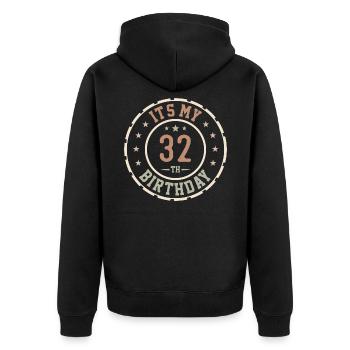 C'est Mon 32e Anniversaire Cadeau 32 Ans - Veste à capuche bio Premium Unisexe - noir - Dos - Nico (187cm)