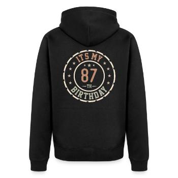 C'est Mon 87e Anniversaire Cadeau 87 Ans - Veste à capuche bio Premium Unisexe - noir - Dos - Nico (187cm)