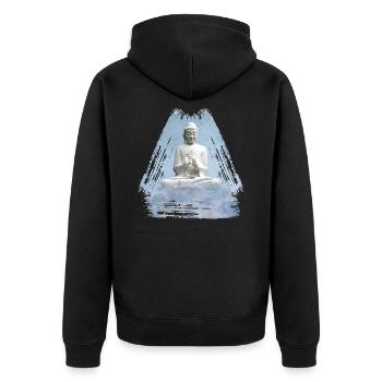 buddha 1 - Veste à capuche bio Premium Unisexe - noir - Dos - Nico (187cm)