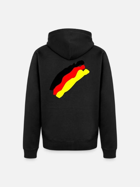 German flag - Unisex Premium Organic Zip Hoodie - black