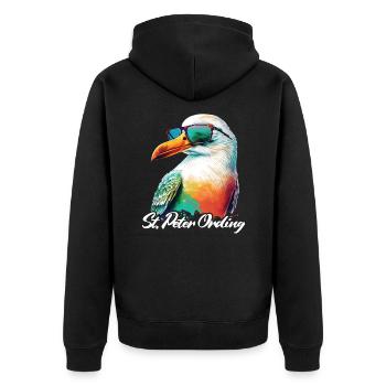 Sankt Peter Ording Holiday Seagull avec lunettes de soleil - Veste à capuche bio Premium Unisexe - noir - Dos - Nico (187cm)