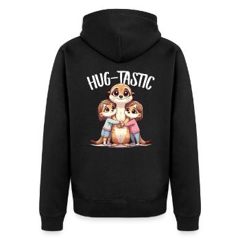Hug-Tastic Suricate Maman Enfants Câlins Amour - Veste à capuche bio Premium Unisexe - noir - Dos - Nico (187cm)