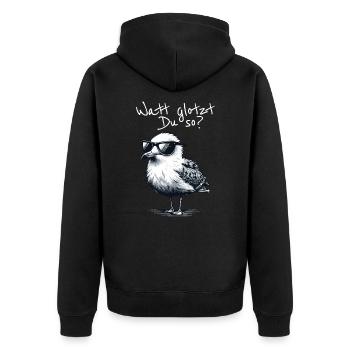 Watt vous regarde alors en disant - Veste à capuche bio Premium Unisexe - noir - Dos - Nico (187cm)