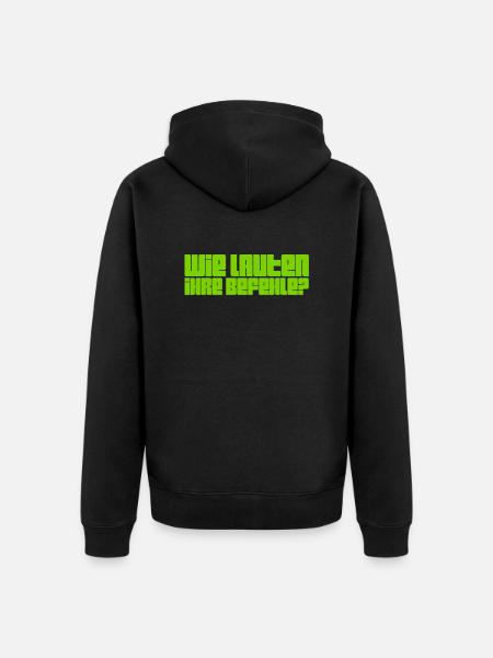 Befehlsempfänger - Unisex Premium Bio Zip Hoodie - Schwarz