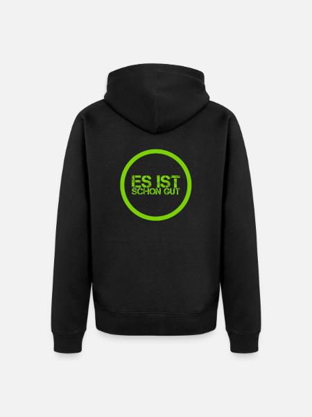 alles okay - Unisex Premium Bio Zip Hoodie - Schwarz