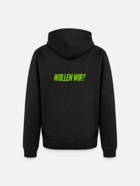 hast du Bock? - Unisex Premium Bio Zip Hoodie - Schwarz