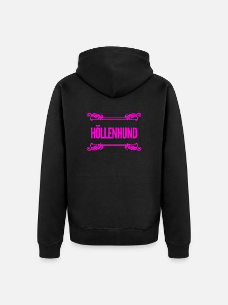Höllenhund - Unisex Premium Bio Zip Hoodie - Schwarz