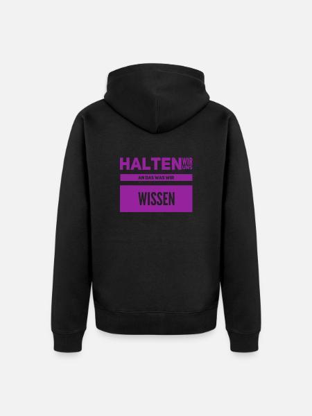spekulieren wir nicht - Unisex Premium Bio Zip Hoodie - Schwarz