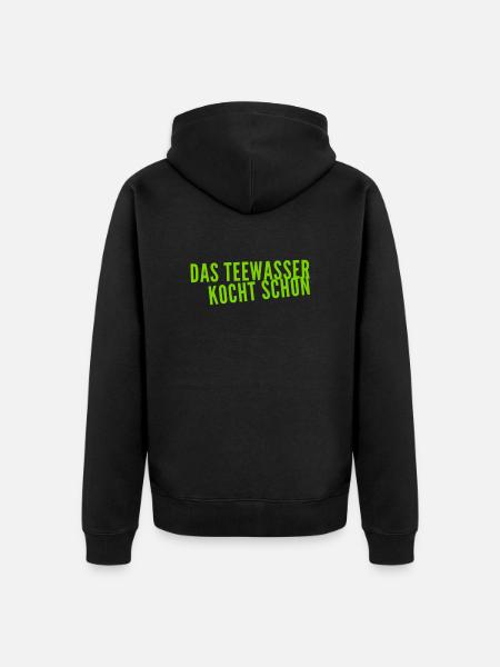 Bock auf Tee? - Unisex Premium Bio Zip Hoodie - Schwarz