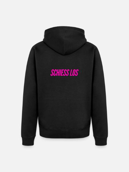 du kannst starten - Unisex Premium Bio Zip Hoodie - Schwarz