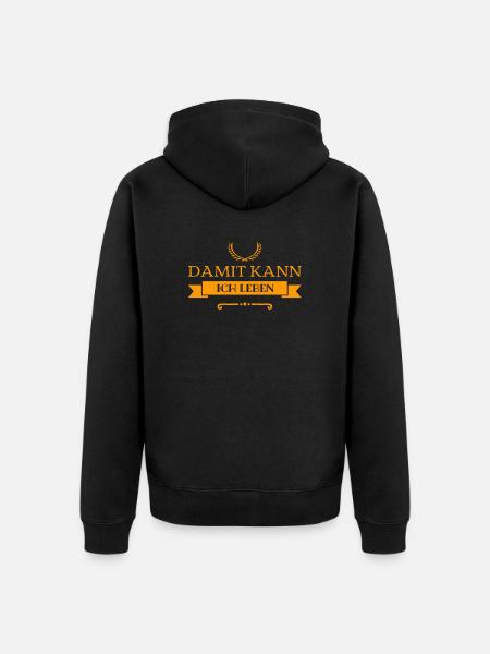 stört mich nicht - Unisex Premium Bio Zip Hoodie - Schwarz