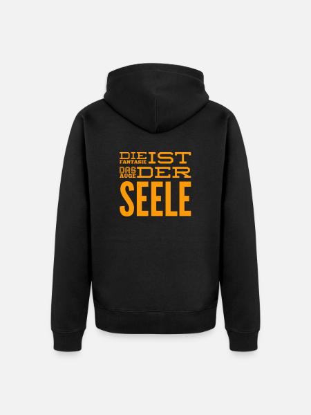 ich liebe Fantasie - Unisex Premium Bio Zip Hoodie - Schwarz