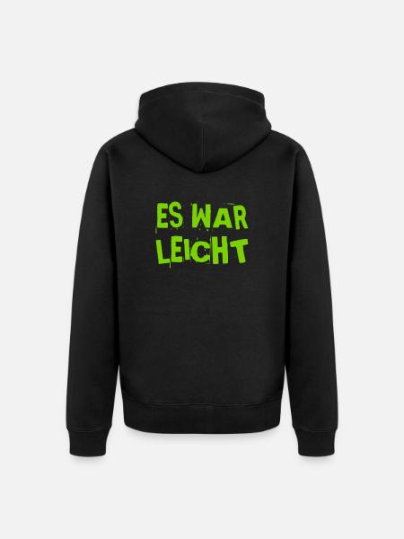 schwer sieht anders aus - Unisex Premium Bio Zip Hoodie - Schwarz
