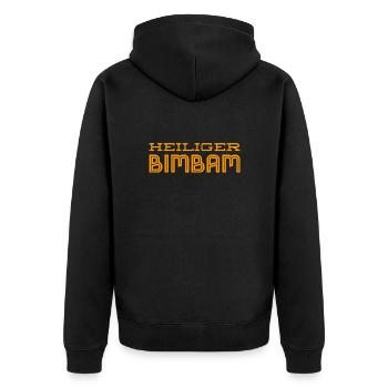 so eine Überraschung - Unisex Premium Bio Zip Hoodie - Schwarz - Hinten - Nico (187cm)