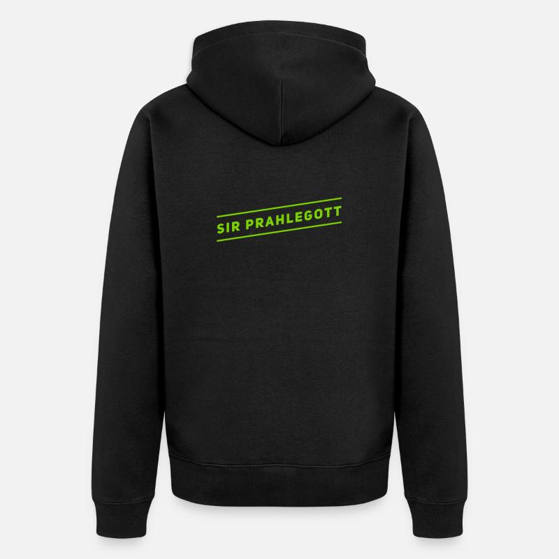 Sir Prahlegott - Unisex Premium Bio Zip Hoodie - Schwarz