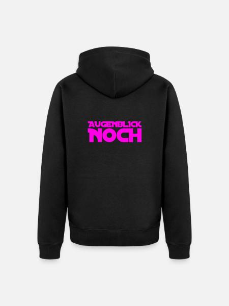Augenblick noch - Unisex Premium Bio Zip Hoodie - Schwarz
