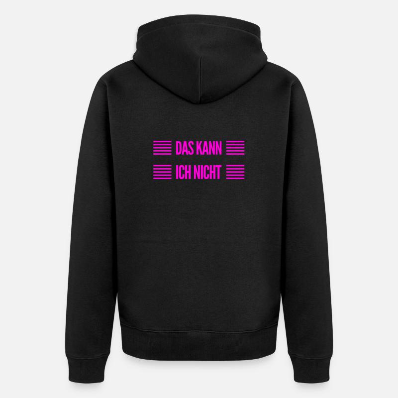 so sieht ein Nichtskönner aus - Unisex Premium Bio Zip Hoodie - Schwarz