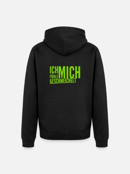 charmant - Unisex Premium Bio Zip Hoodie - Schwarz