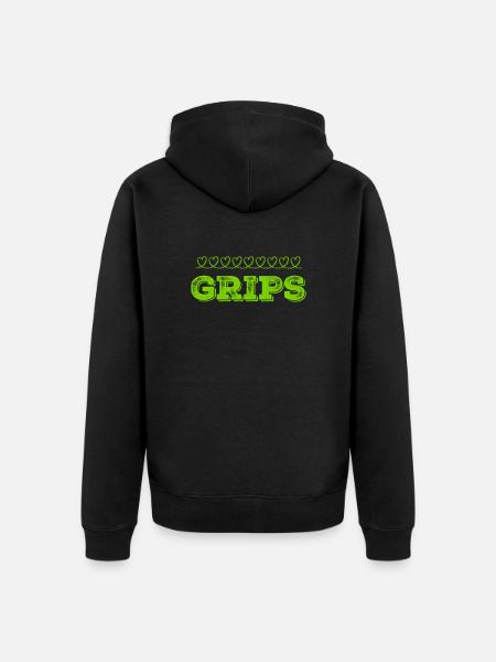 ich bin clever - Unisex Premium Bio Zip Hoodie - Schwarz