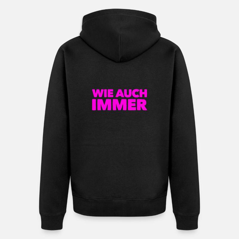 kann schon sein - Unisex Premium Bio Zip Hoodie - Schwarz