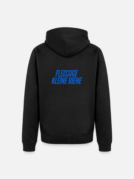 ich bin so fleißig - Unisex Premium Bio Zip Hoodie - Schwarz
