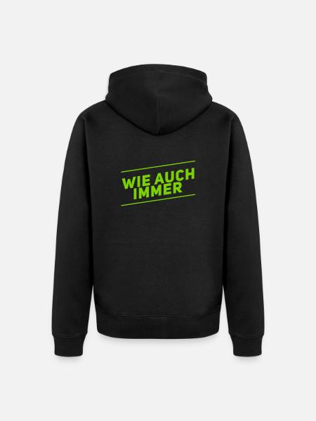 na und - Unisex Premium Bio Zip Hoodie - Schwarz