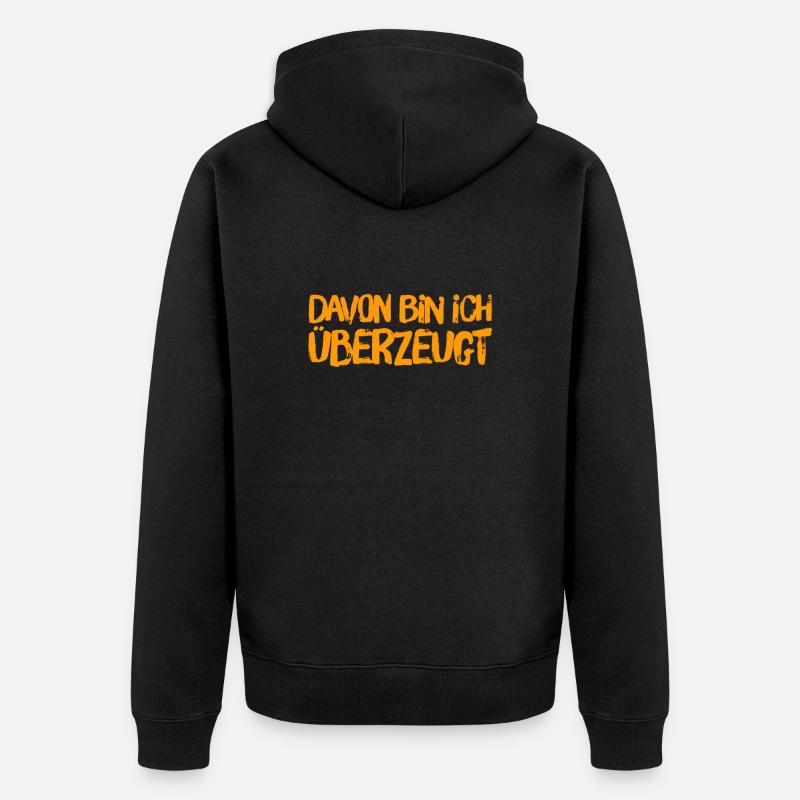 ich bin mir sicher - Unisex Premium Bio Zip Hoodie - Schwarz