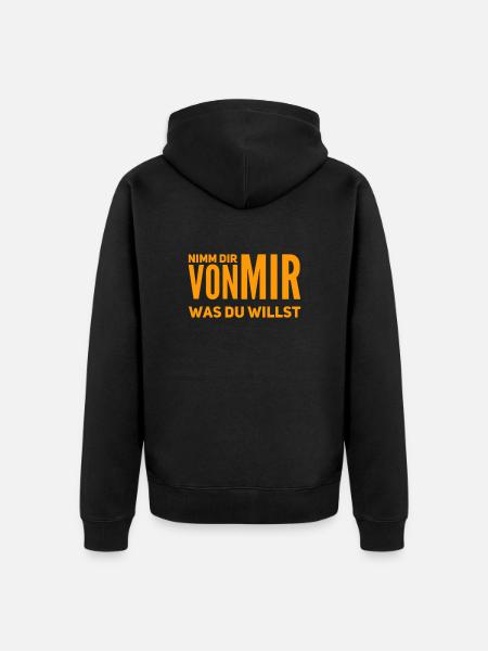 teilen geht immer - Unisex Premium Bio Zip Hoodie - Schwarz