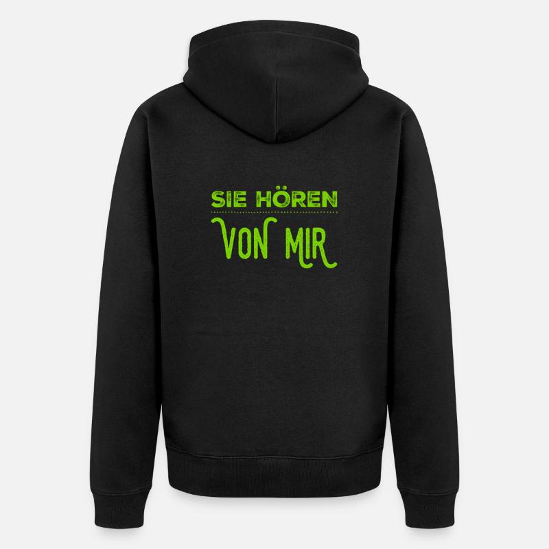 ich bin wütend - Unisex Premium Bio Zip Hoodie - Schwarz