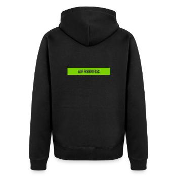 ich liebe die Freiheit - Unisex Premium Bio Zip Hoodie - Schwarz - Hinten - Nico (187cm)